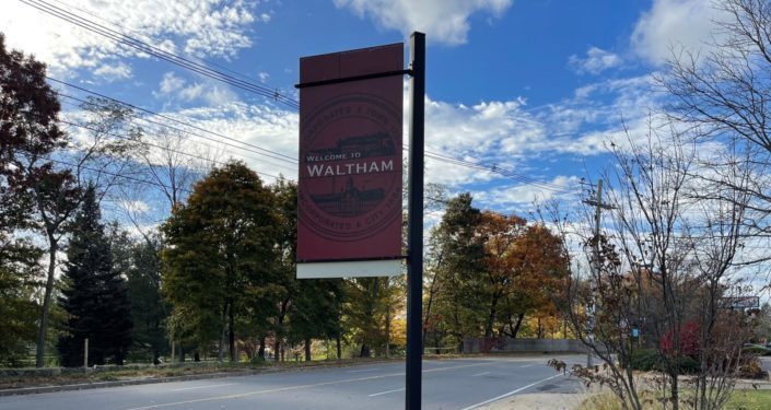 welcome to waltham sign