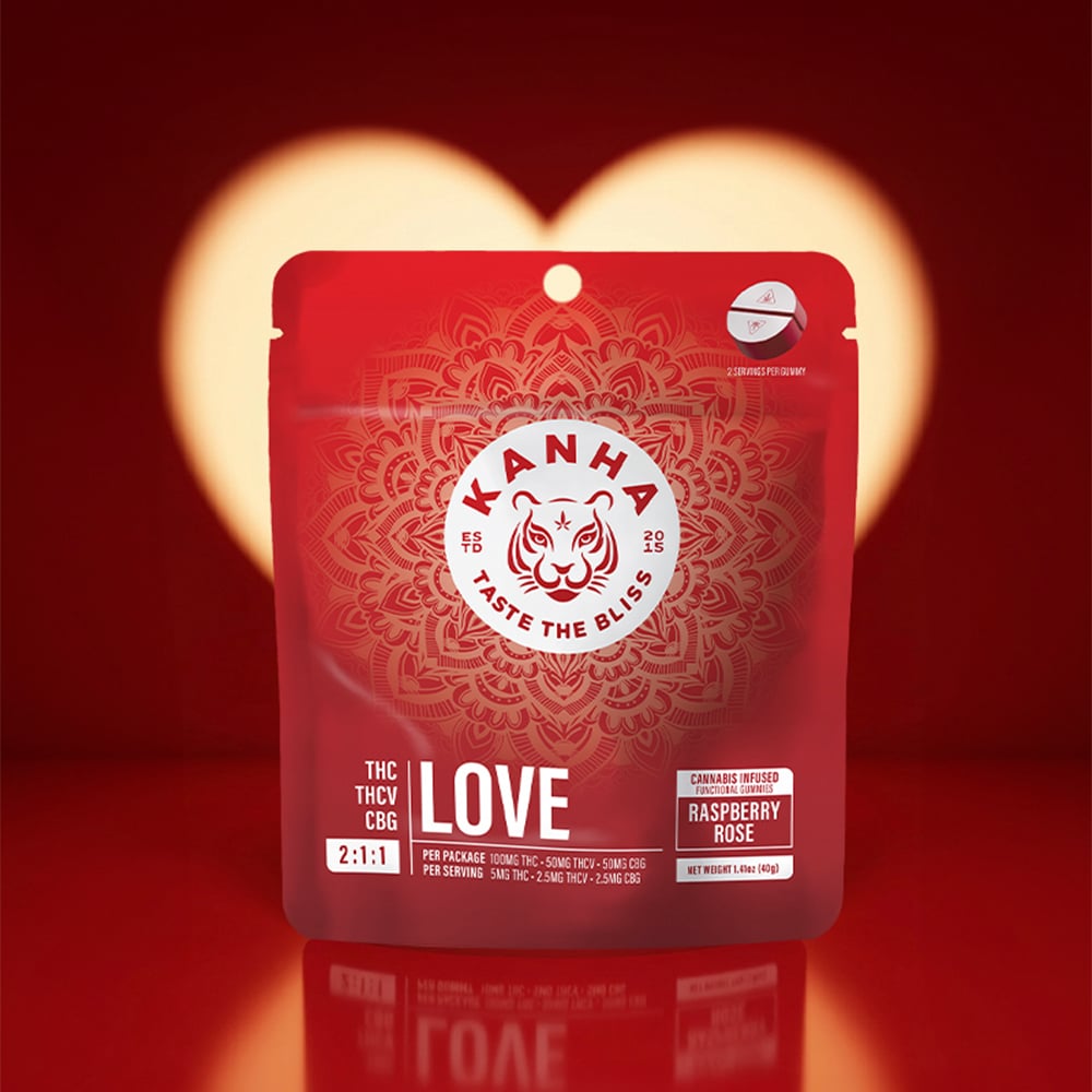 2:1:1 THC/THCV/CBG Love Raspberry Rose Fast Acting FX Gummies 10pk | 100mg - Image 2