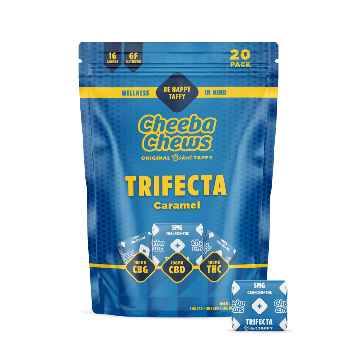 1:1:1 THC/CBD/CBG Caramel Trifecta Chews 20pk | 100mg - Image 2