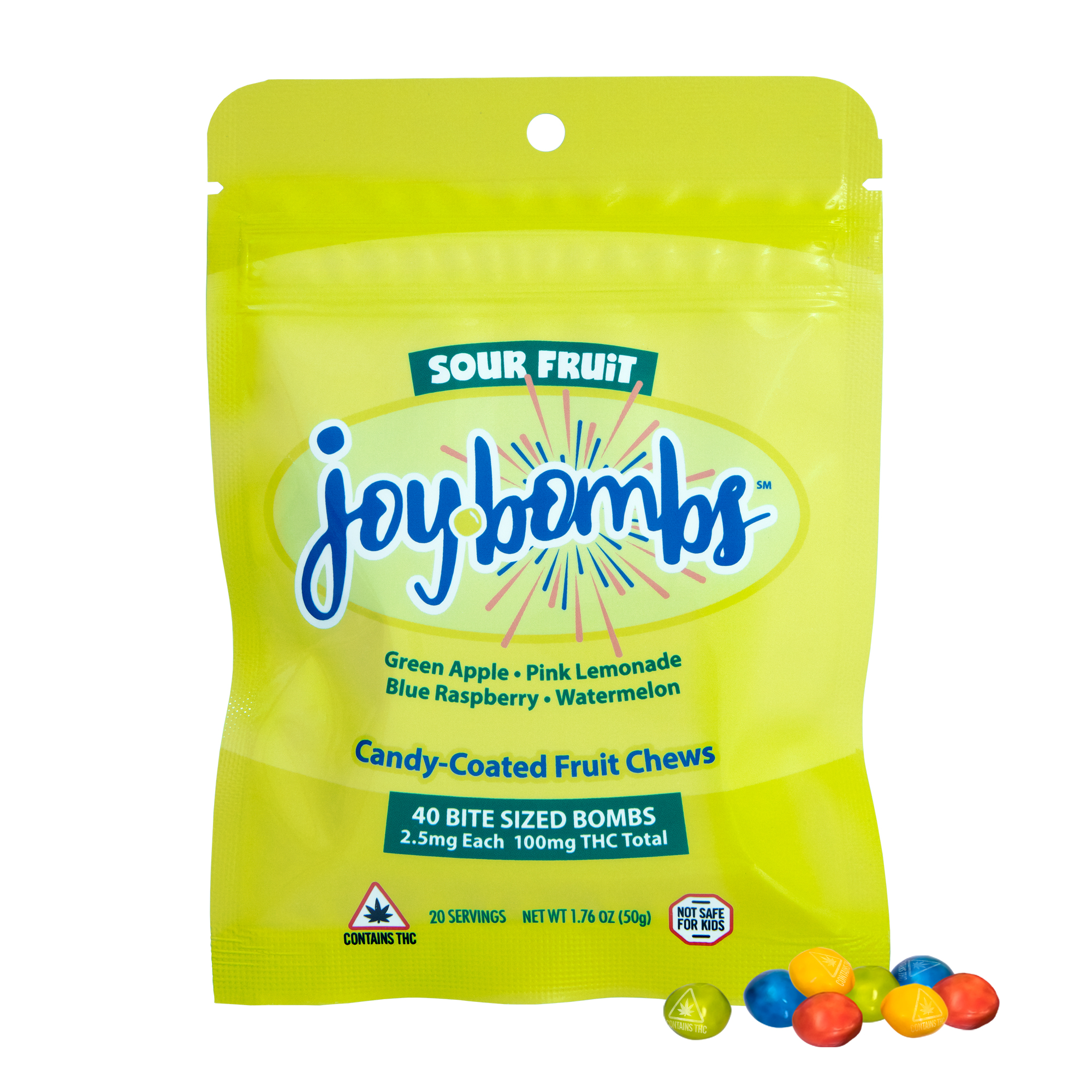 Sour Fruit Chews 40pk | 100mg - Image 3