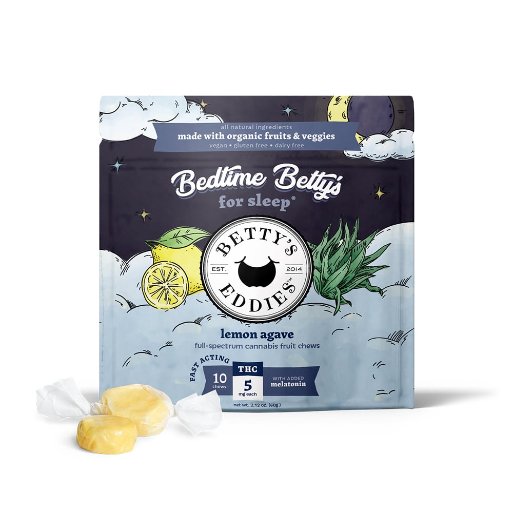Lemon Agave Bedtime Betty’s Fast Acting Melatonin Fruit Chews 10pk | 50mg - Image 2