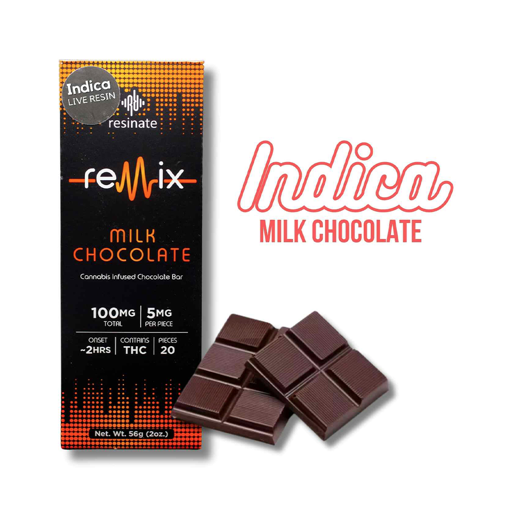 Indica Live Resin Milk Chocolate Bar | 100mg - Image 2