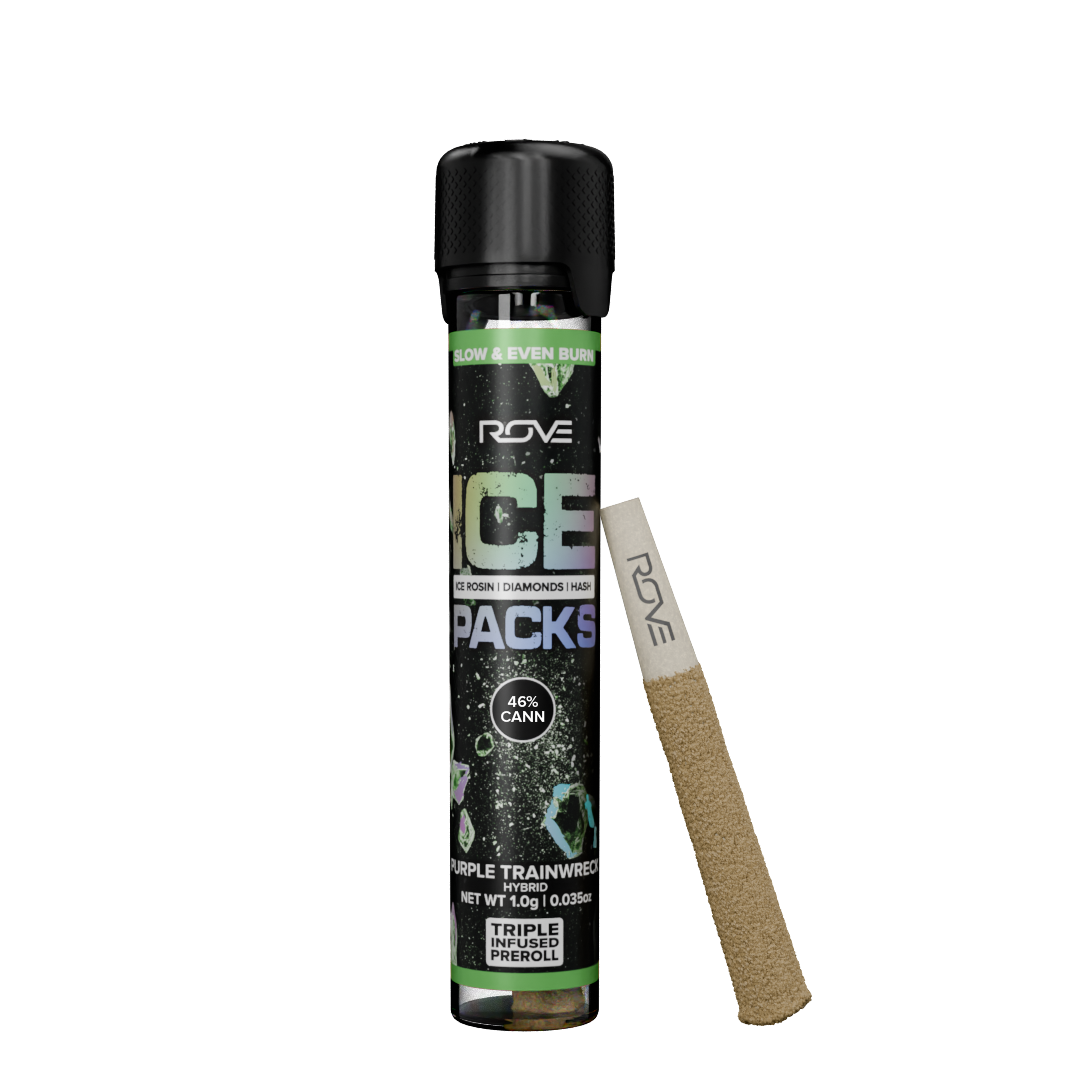 Purple Trainwreck Triple Infused Ice Pack Pre-Roll | 1g - Image 2