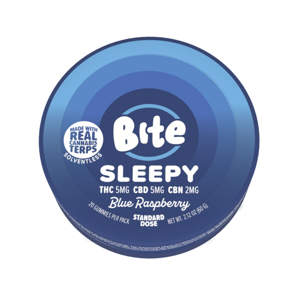 5:5:2 THC/CBD/CBN B Sleepy Blue Raspberry Gummies 20pk | 100mg - Image 2