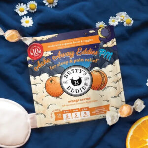1:1:1 THC/CBN/CBC Orange Creme Ache Away PM Eddies Fast Acting Fruit Chews 10pk | 50mg