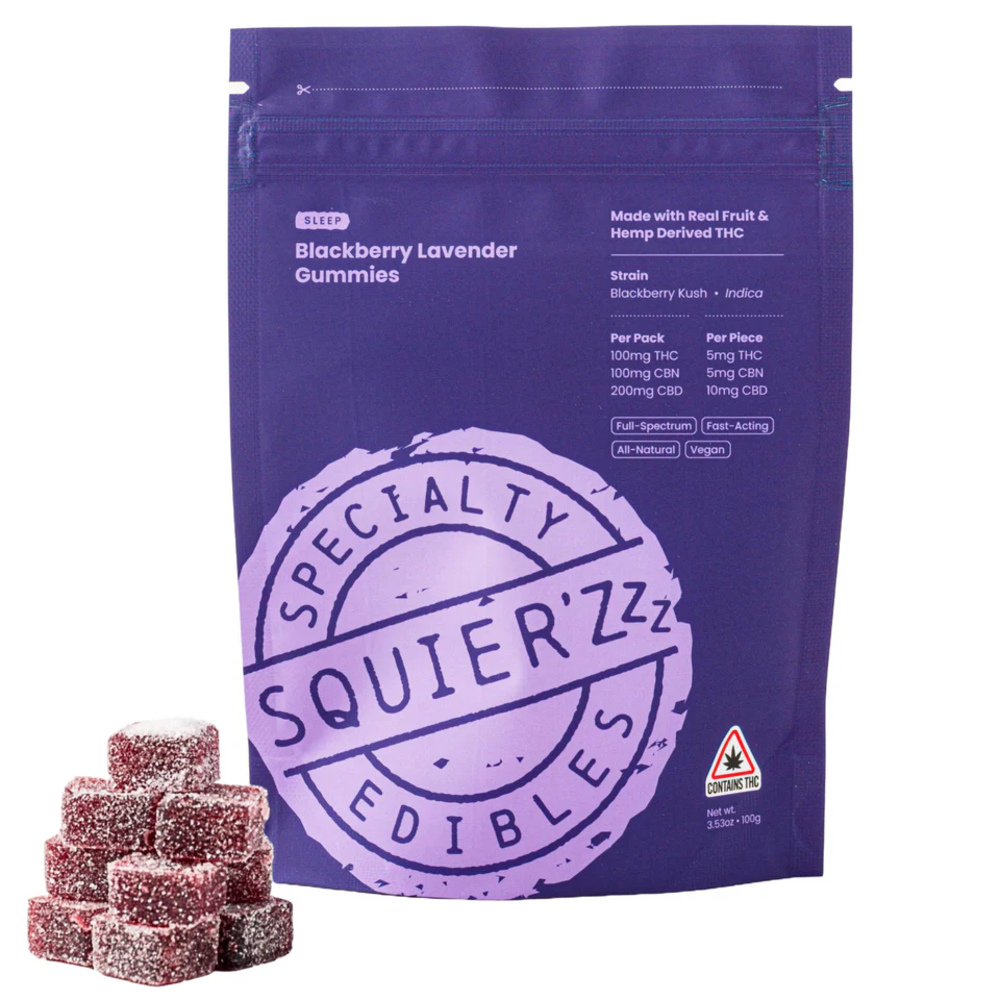 1:2:1 THC/CBD/CBN Sleep Blackberry Lavender Hash Rosin Gummies 20pk | 100mg