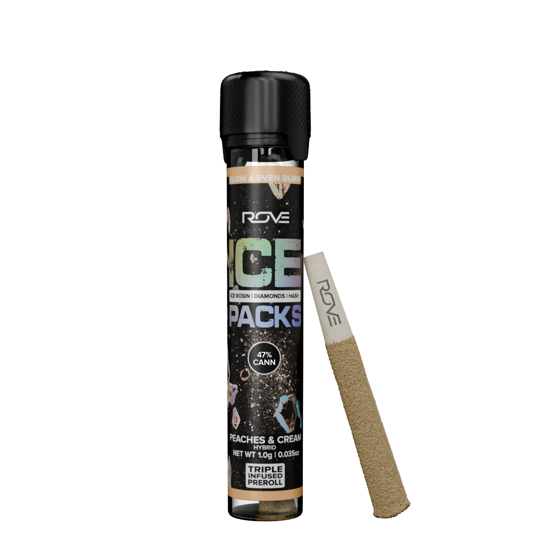 Peaches & Cream Triple Infused Ice Pack Pre-Roll | 1g - Image 2