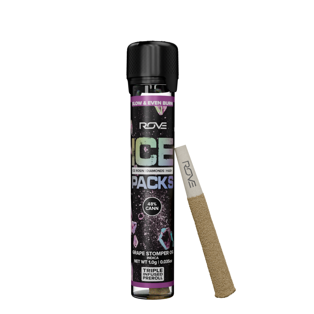 Grape Stomper Triple Infused Ice Pack Pre-Roll | 1g - Image 2