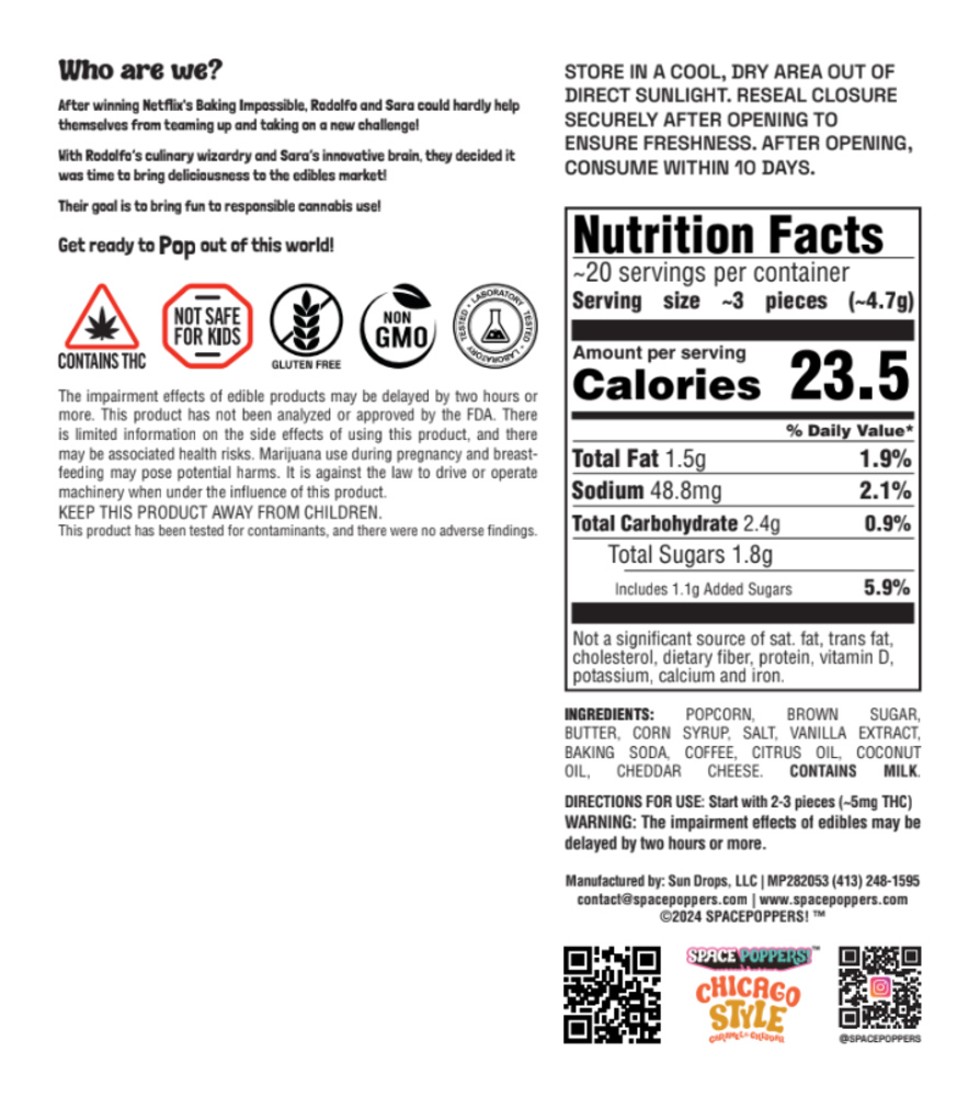 1:1 THC/CBD Chicago Style Fact Acting Infused Popcorn 50pk | 100mg