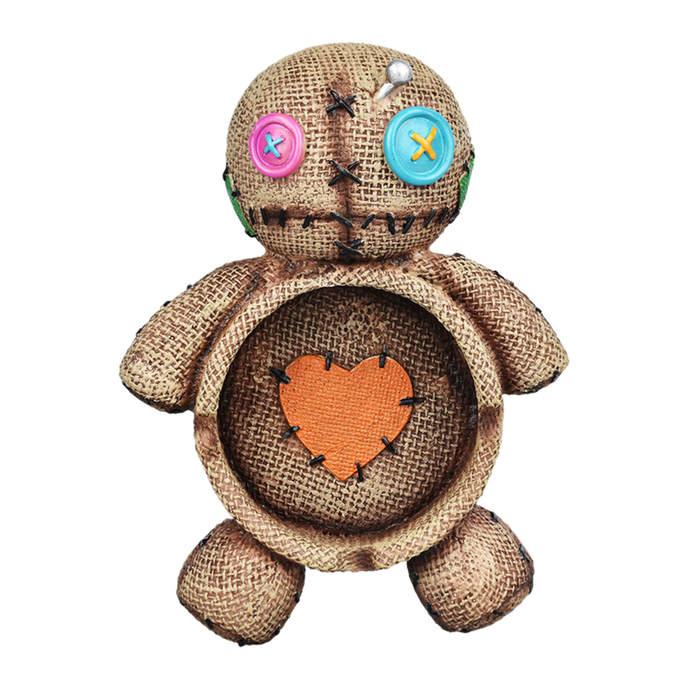 Sewn Canvas Doll Ceramic Ashtray | 3.5"