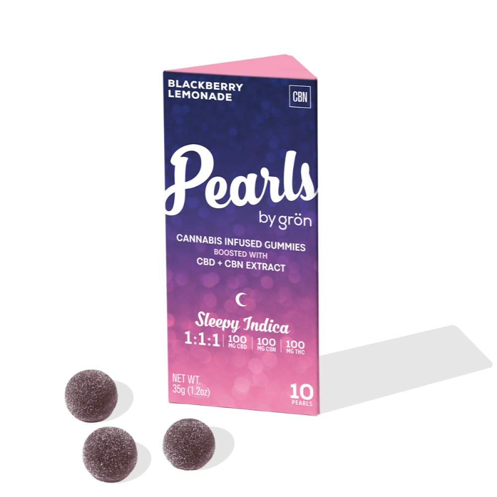 1:1:1 THC/CBD/CBN Blackberry Lemonade Gummy Pearls 10pk | 100mg