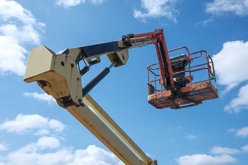 An Elevated Construction Crane